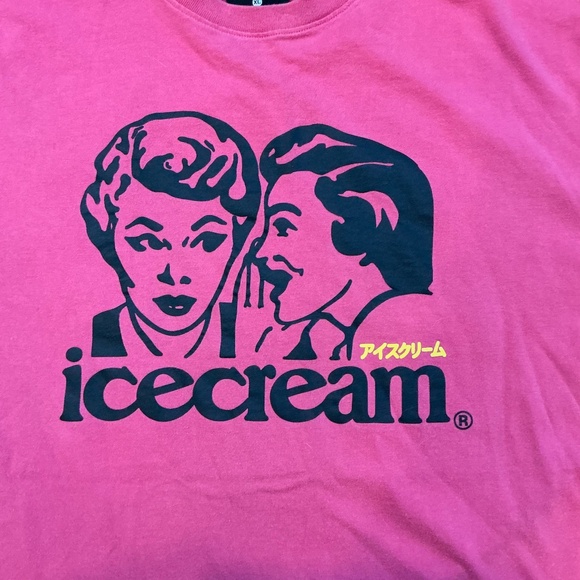 Icecream Whisper Graphic Tee Bright Pink Men’s XL - Picture 2 of 7